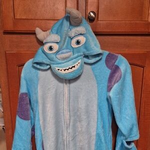 Blue Monster Hooded Onesie - Plush Costume